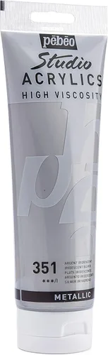 Miniatura 10 de PEBEO Studio Acrílicos de Alta Viscosidad, Acrílico Fino, 250 ml - Plata Iridiscente, 8.45 Fl Oz (Paquete de 1)