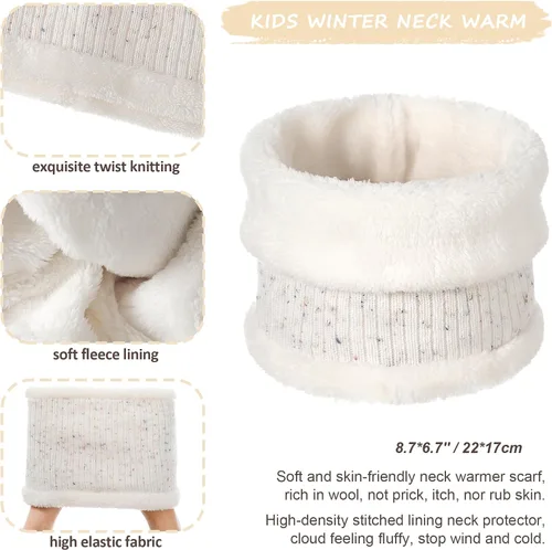 Miniatura 4 de Toddler Hat Scarf Glove Set 2t-4t Boy Girls Winter Beanie Hat Neck Warmer Mitten Kids Hats And Gloves Ages 4-8 Fleece Lined