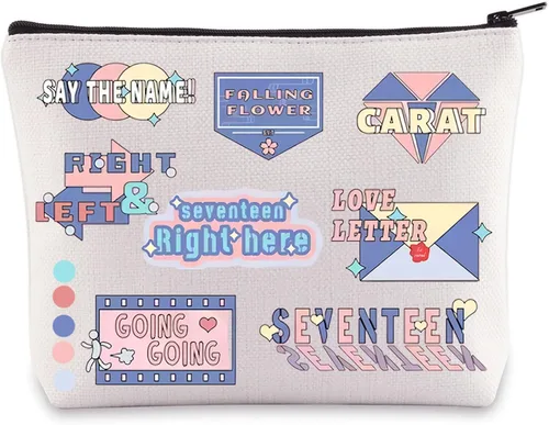 BWWKTOP K-Pop Boy Band Bolsa de maquillaje cosmética K-Pop Lover Regalos Álbum de música inspirado regalos K Pop Band mercancía, Goinggoing, Bolsa