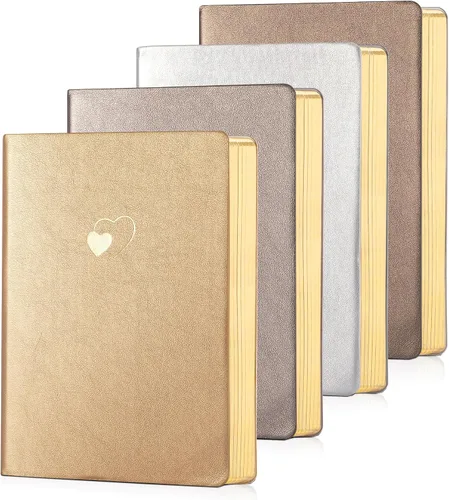 Miniatura 9 de CAGIE Cuaderno con líneas para mujeres y niñas de 256 páginas, lindo diario con cuero en forma de corazón para escribir, cuadernos A5 de tapa blanda