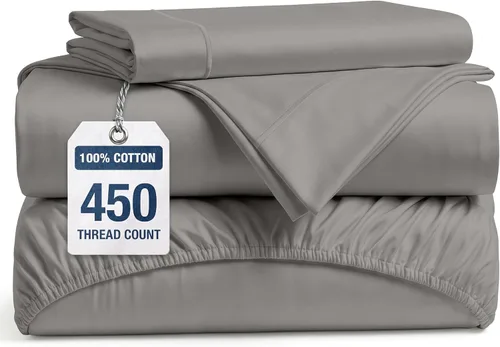 Miniatura 31 de LANE LINEN - Sábanas tamaño Split King para cama ajustable, 450 hilos, 100% algodón, 2 sábanas bajeras individuales XL, con bolsillo profundo