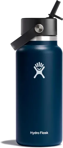 Miniatura 21 de Hydro Flask Botella de agua – Acero inoxidable aislado – Tapa flexible con popote de boca ancha, antiderrames, a prueba de fugas y recargable en 32