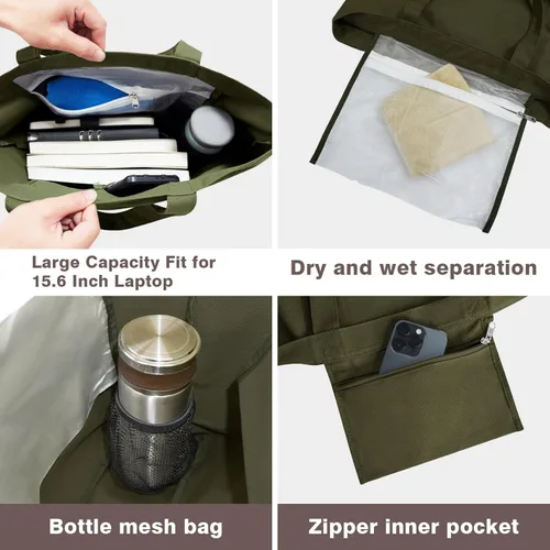 Miniatura 3 de Bolsas de yoga Cwokarb para mujeres con bolsas para esteras de yoga, tote de lona para pilates, bandolera para el hombro, para viajes, oficina