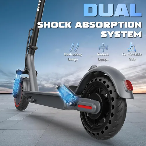 Miniatura 4 de Electric Scooter, Electric Scooter for Adults, 350W/500W Motor, 19 Mph Speed, 15/25 Miles Ranges, 8.5"/10" Solid Tire, Folding E-Scooter Adult