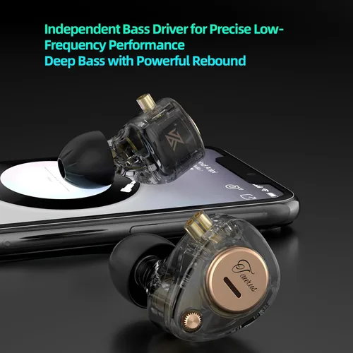 Miniatura 5 de KZ Taurus - Monitor de oído, estructura horizontal 2DD KZ IEMS, auriculares para juegos con cable desmontable para cantantes, músicos, jugadores