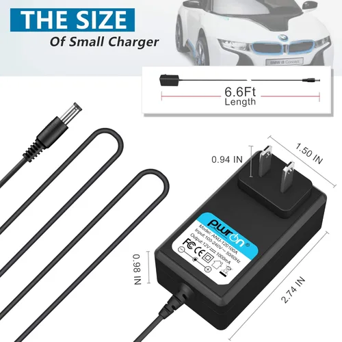 Miniatura 4 de Adaptador de 12 V CA CC para niños, cargador de batería de 12 voltios para los mejores productos Wrangler SUV Kid Trax Dynacraft Electric Ride-Ons