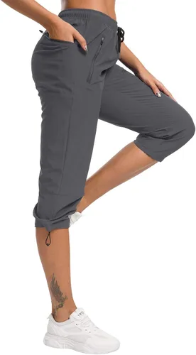 Miniatura 4 de ChinFun Pantalones capri de senderismo para mujer de secado rápido resistentes al agua UPF 50
