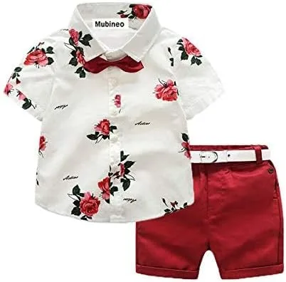 Miniatura 2 de Mubineo Conjunto de bermudas de verano para niños pequeños y niños pequeños