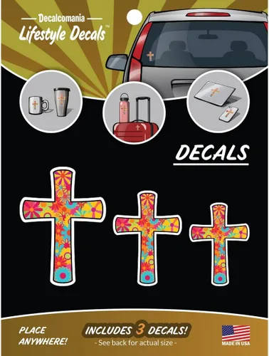Miniatura 5 de Calcomanías de Nuestra Señora de Guadalupe para coche, camión, tableta, vaso, juego de 3 calcomanías católicas blancas de 3 y 6 pulgadas, calcomanía
