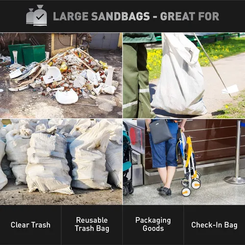 Miniatura 5 de Sandbaggy Sacos de arena grandes - Tamaño: 25 "x 40" - Bolsas gruesas para contratistas resistentes, bolsas de basura resistentes, bolsa de basura