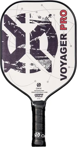 ONIX Voyager Pro - Paleta de pickleball con cara de grafito recubierta de alta calidad y polipropileno cortado con precisión para un tacto increíble