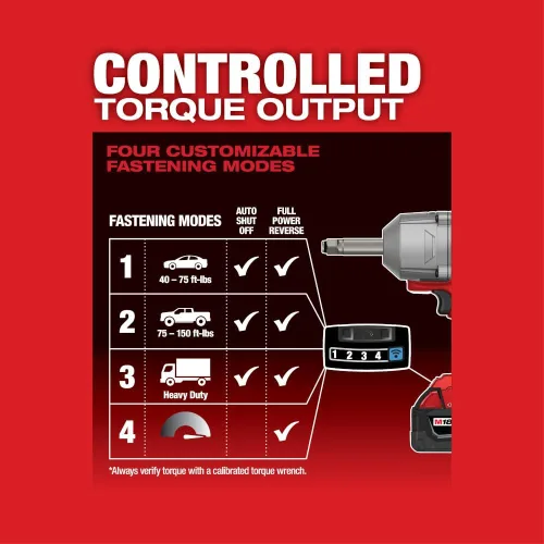 Miniatura 3 de Llave de impacto de torque controlada por yunque extendido M18 FUEL de 1/2 pulgada con ONE-KEY