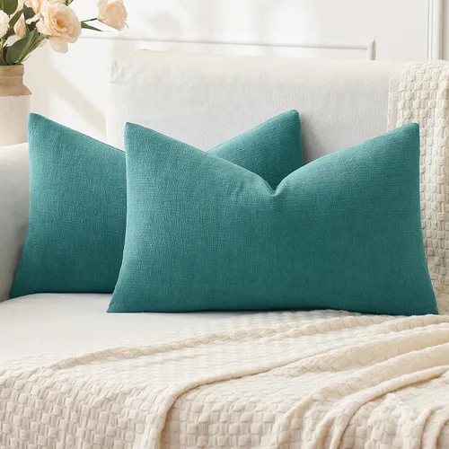 Miniatura 36 de MIULEE Juego de 2 fundas de almohada cuadradas decorativas de felpilla suave de 20 x 20 pulgadas para sofá, sala de estar y cama de color verde oliva