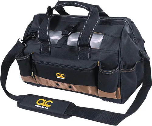 CLC Custom Leathercraft 1534 - Bolsa de mano de 16 pulgadas con bandeja superior de plástico, 23 bolsillos