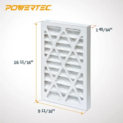 Miniatura 3 de POWERTEC Filtro de Aire Exterior de 5 Micrones para WEN 3410, POWERTEC AF4000/AF4001, Sistema de Filtración de Aire Shop Fox W1830, Repuesto