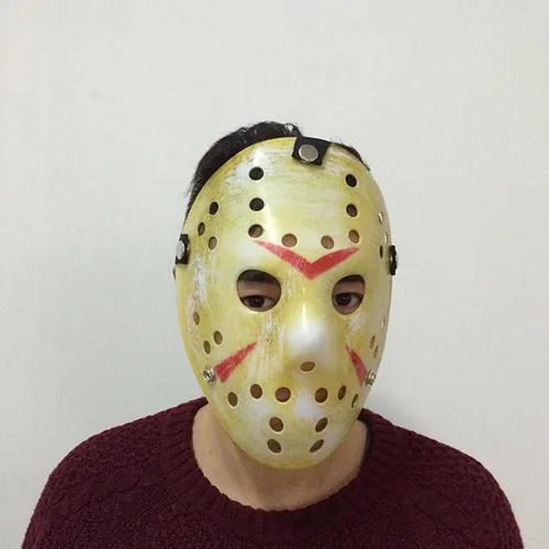 Miniatura 3 de COSTOYFUN Máscara para disfraz de Halloween, máscara de terror, máscara de disfraz de cosplay, máscara de fiesta de máscaras Amarillo