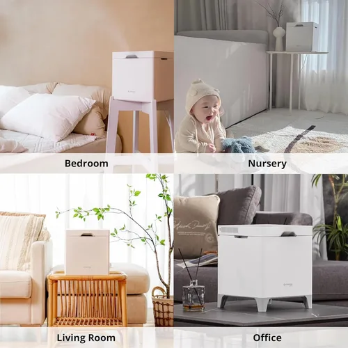 Miniatura 10 de Carepod Cube Plus X50V Humidificador de Acero Inoxidable - Fácil de Limpiar, 3 Ajustes de Nivel de Vapor, Función de Humedad Automática y Apagado