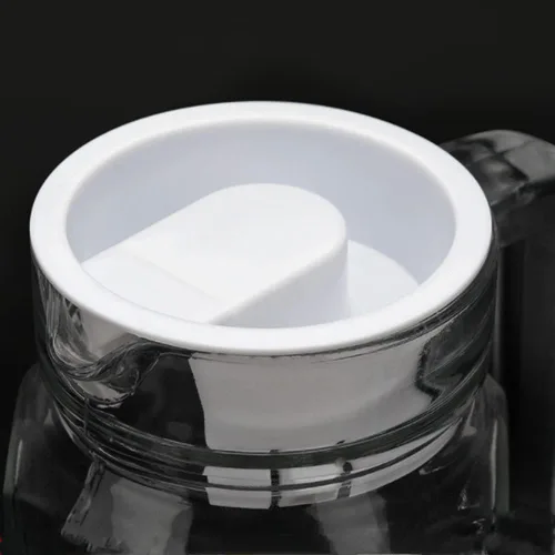 Miniatura 4 de 4 tapas de vidrio para jarra de agua, cubiertas de plástico a prueba de polvo resistentes a salpicaduras para jarra de bistró, color blanco
