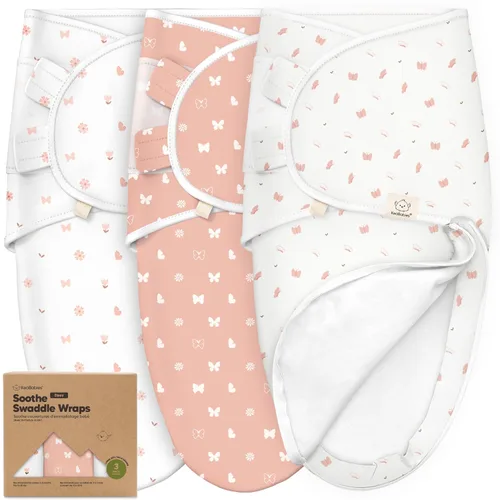 Miniatura 18 de Saco de dormir para bebé con cremallera - Paquete de 3 mantas envolventes para recién nacidos de 0 a 3 meses, bebé, niña, niño, saco de dormir suave