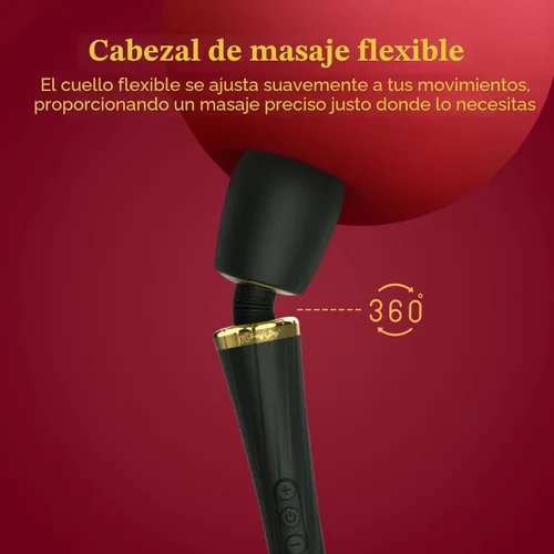 Miniatura 5 de Kit de Vibrador de Varita Tracy's Dog, Masajador Inalámbrico con 3 Accesorios de Silicona para Estimulación del Clítoris, Punto G y Anal, Juego