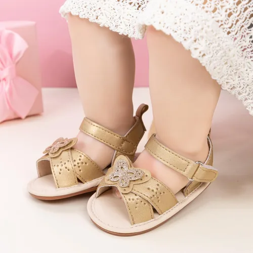 Miniatura 134 de Meckior Sandalias de verano con punta abierta y suave de piel sintética para bebés y niñas pequeñas