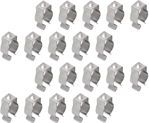 Miniatura 14 de Othmro T8 - Abrazaderas de lámpara para tubo de luz LED, lámpara fluorescente LED, con tornillos, abrazaderas de lámpara en U T8 soporte