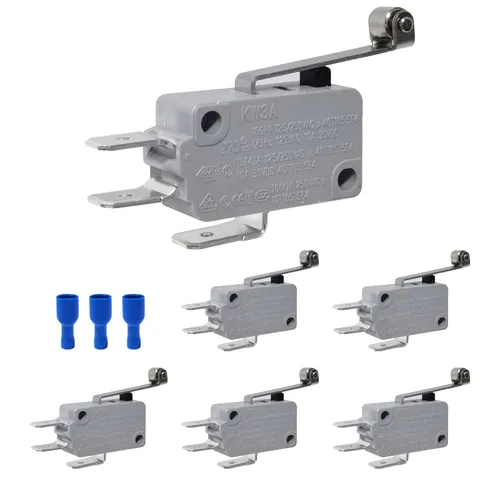 Miniatura 7 de 6 piezas de microinterruptor de límite con cerradura automática SPDT, acción de broche para Arduino, KW3A 16A 125/250VAC KW3A-B16