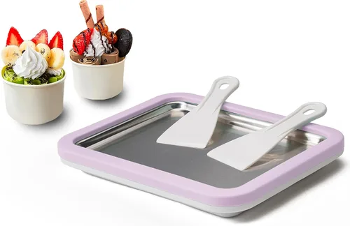 Miniatura 9 de JoyMech Máquina para hacer helados instantáneos, ideal para hacer helados suaves para servir helados, sorbete de yogur congelado, helado enrollado
