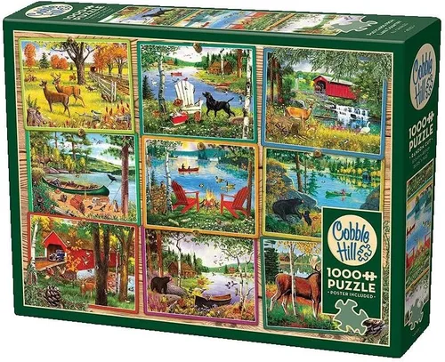 Miniatura 2 de Cobble Hill - Rompecabezas de 1000 piezas, postales de Lake Country, póster de muestra incluido
