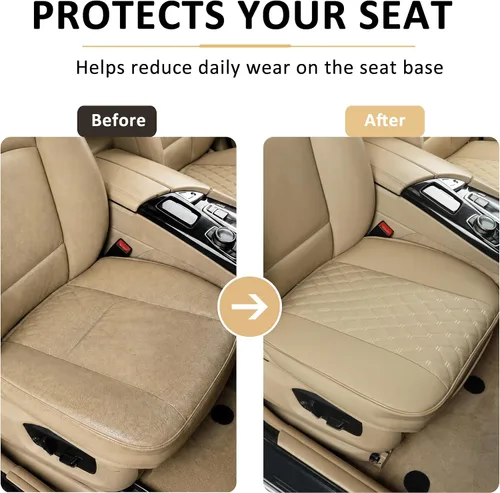 Miniatura 5 de Black Panther 1 par de fundas de asiento de poliuretano para automóvil, protector de asiento delantero de envoltura completa compatible con el 95%