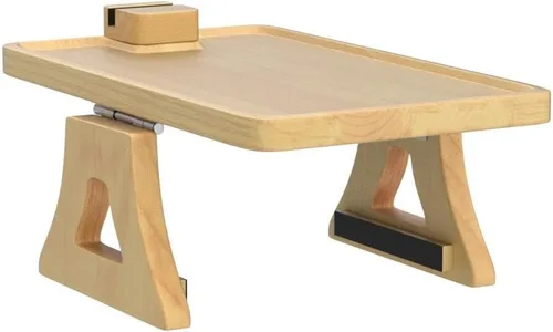Miniatura 4 de Bandeja de sofá para sofá ancho, brazo de sofá con clip de 15 x 9.8 pulgadas con soporte giratorio de 360°, espacio de ensanchamiento de mesa