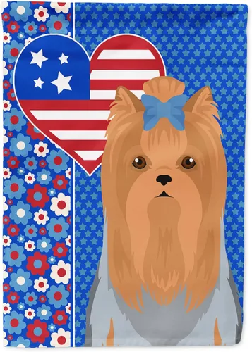 Miniatura 49 de Caroline's Treasures WDK5119GF - Bandera de jardín americana de Airedale Terrier de Estados Unidos, color negro y tostado, bandera decorativa