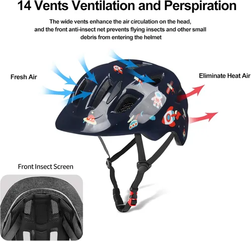 Miniatura 5 de Glaf - Casco de bicicleta para bebés, cascos para niños pequeños de 1 año en adelante, para niñas y niños, multideporte, ajustable, para scooter