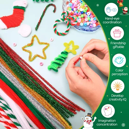 Miniatura 3 de Iooleem 200 limpiapipas dorados con purpurina, tallos de chenilla con purpurina, limpiapipas para manualidades, manualidades con limpiapipas