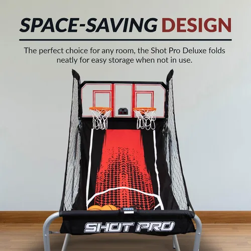 Miniatura 8 de Hathaway Shot Pro Deluxe - Juego de baloncesto electrónico, color negro