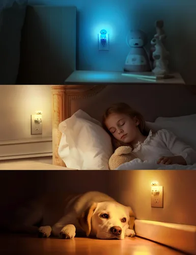 Miniatura 6 de L LOHAS LED - Luz nocturna enchufable para niños, luces nocturnas 3D de cachorros lindas con sensor de atardecer a amanecer, 1600K/2700K/5000K 3CCT