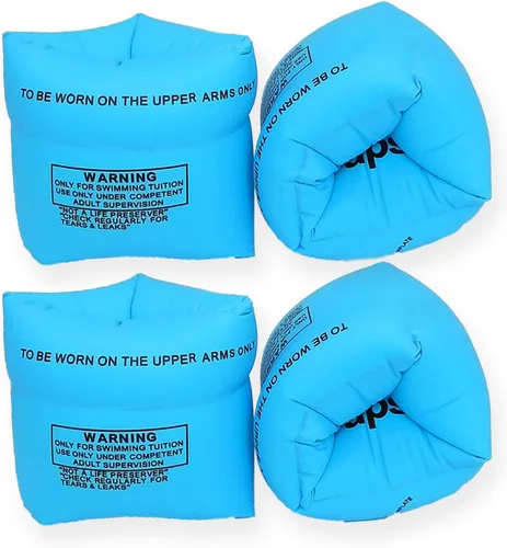 Miniatura 12 de 10Leccion Paquete de 2 flotadores inflables para brazos para niños pequeños, alas de agua inflables para niños, bandas de brazo de natación
