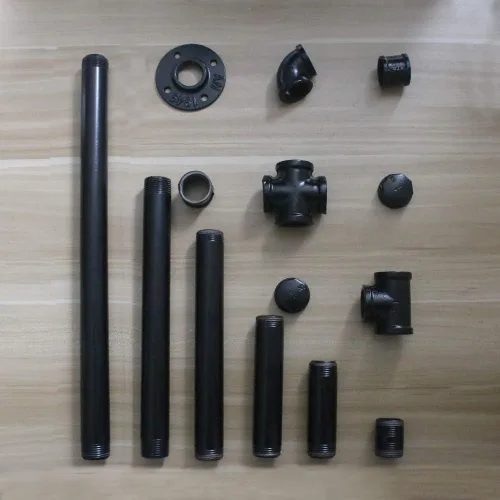Miniatura 4 de GeilSpace Tubo de metal negro precortado de 1 x 2 pulgadas, acero industrial que se adapta a tuberías y accesorios roscados estándar de una pulgada
