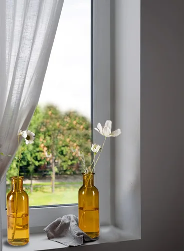 Miniatura 3 de Serene Spaces Living Juego de 6 jarrones grandes de color ámbar, frascos de boticario, botellas de vidrio decorativas, centro de mesa para recepción