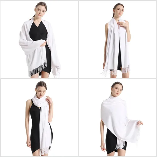 Miniatura 4 de vimate Pashmina Scarf and Shawl - Soft Women Pashminas Wrap for Wedding Evening Party (20 Colors)
