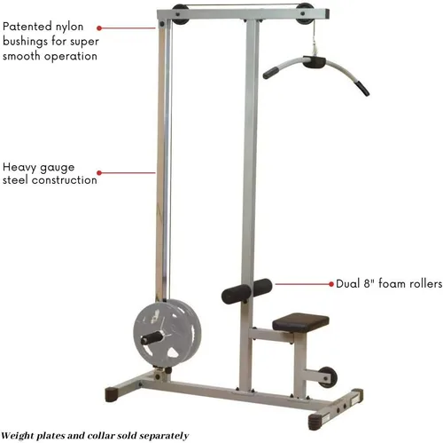 Miniatura 6 de Powerline by Body-Solid LAT - Máquina desplegable para gimnasio en casa con poleas altas y bajas, construcción de acero de calibre pesado, incluye