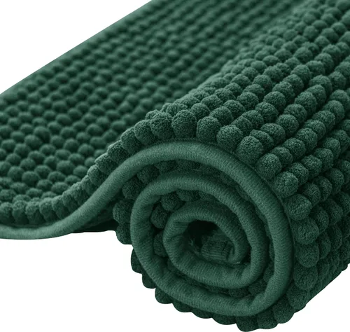 Miniatura 36 de Subrtex - Alfombras de baño de chenilla, tapete de baño de felpa corta y suave, tapete de ducha absorbente de agua, tapete de baño para la ducha