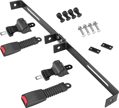 Miniatura 8 de 10L0L Kit de cinturón de seguridad para carrito de golf, paquete de 2 unidades de 42 pulgadas retráctiles con soporte para Yamaha/DS/EZGO TXT/RXV