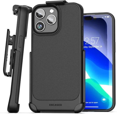 Miniatura 7 de Funda para cinturón Encased iPhone 11 con clip (Blindaje delgado) Funda de agarre delgada con cartuchera - Negro