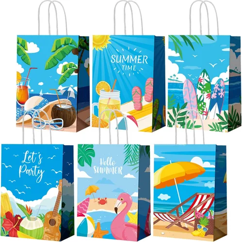 Miniatura 13 de Leinuosen 30 bolsas de regalo de voleibol, bolsas de regalo de voleibol, bolsas de golosinas para aperitivos y dulces con asa para temática