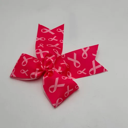 Miniatura 2 de Pinzas para el cabello con cinta de concientización rosa para el cáncer de mama, lazo rosa BCA02 (C1)