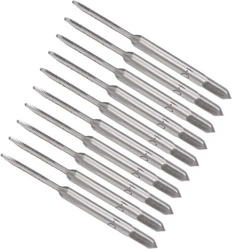Machos roscados manuales, rosca M1 x 0.25, rosca métrica de acero de alta velocidad para roscar con fondo cónico (aplicaciones: para reparación de