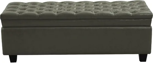 Miniatura 14 de WUTUTUEE Banco Otomán de Almacenamiento de Tela de 51", Banco Otomán de Almacenamiento Rectangular Tapizado Acolchado para Pie de Cama, Banco