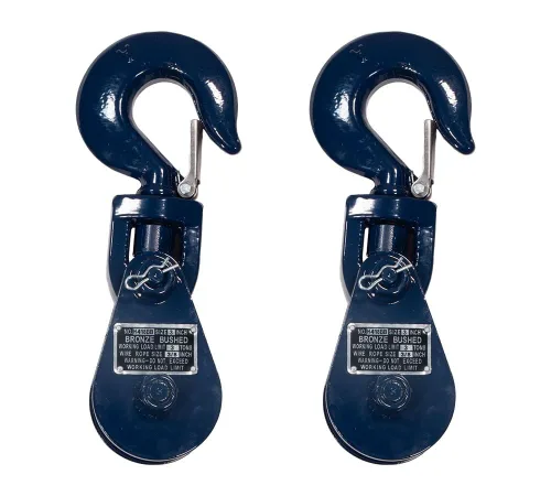 Miniatura 13 de Mytee Products Bloque de arrebate con gancho WLL 2 Toneladas Polea de 3"' + ' Cable de alambre de 3/8" Pulley para rescate con enrollamiento