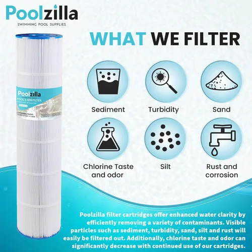 Miniatura 7 de Poolzilla Paquete de 4 cartuchos de filtro de piscina de repuesto para Unicel C-7482, Jandy CL580, CV580, PJAN145, Filbur FC-0820, A0104100